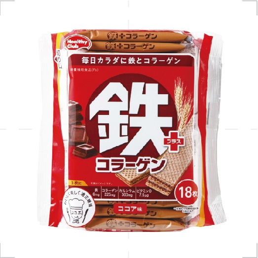 Tanesei Trading › *CF 1890 HAMADA TETSU PLUS COLLAGEN WAFER (COCOA